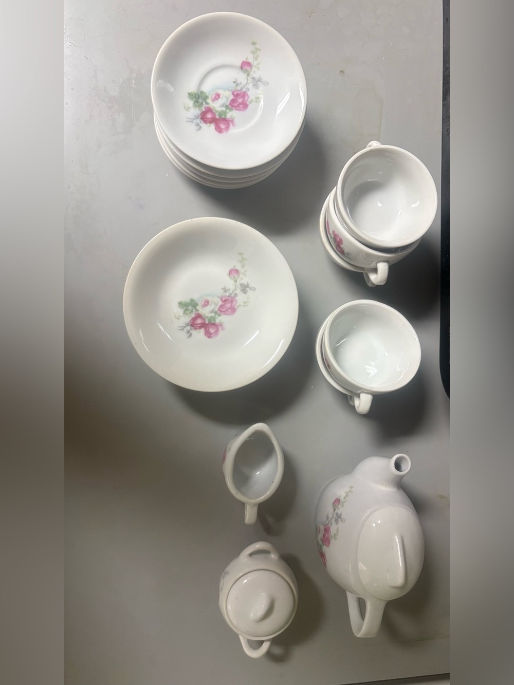 17PC Vintage Miniature China Set